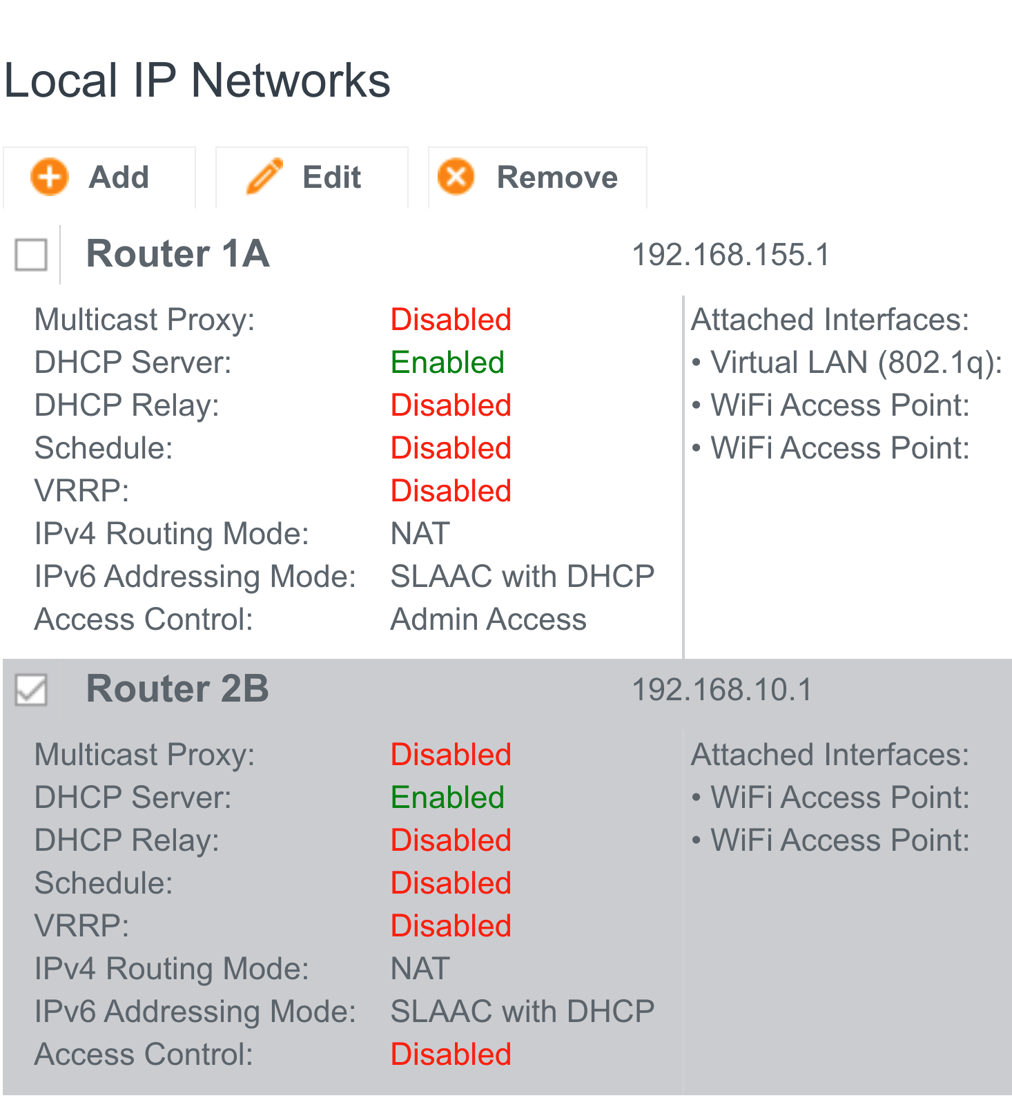 Branch Adapter Operating Modes