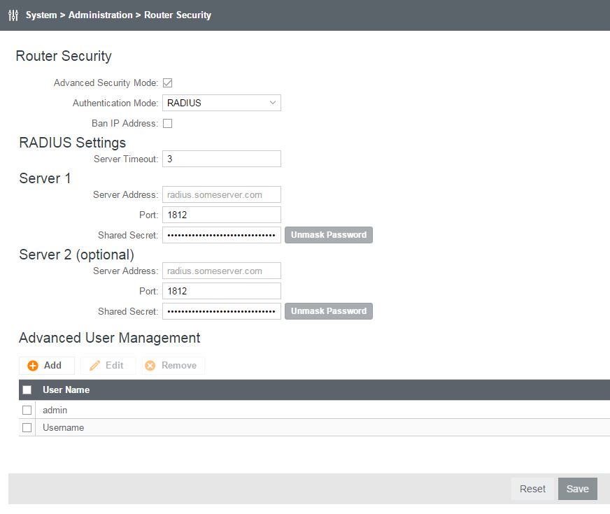 Cradlepoint Advanced Authentication