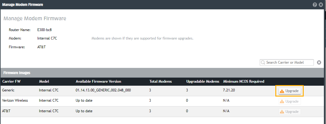Upgrading Cradlepoint Modem and NetCloud OS Firmware